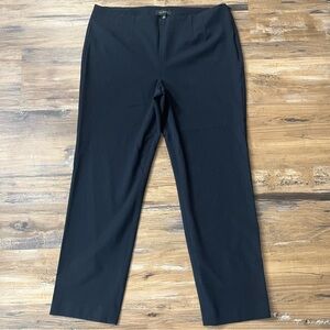 Talbots Dark Blue Flat Front Side Zip Straight Womens Dress Pant Slacks Trousers